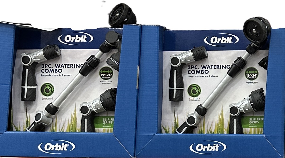 ORBIT JUEGO DE RIEGO X 3 BOQUILLAS JARDIN PATIO MANGUERA - Imagen 10
