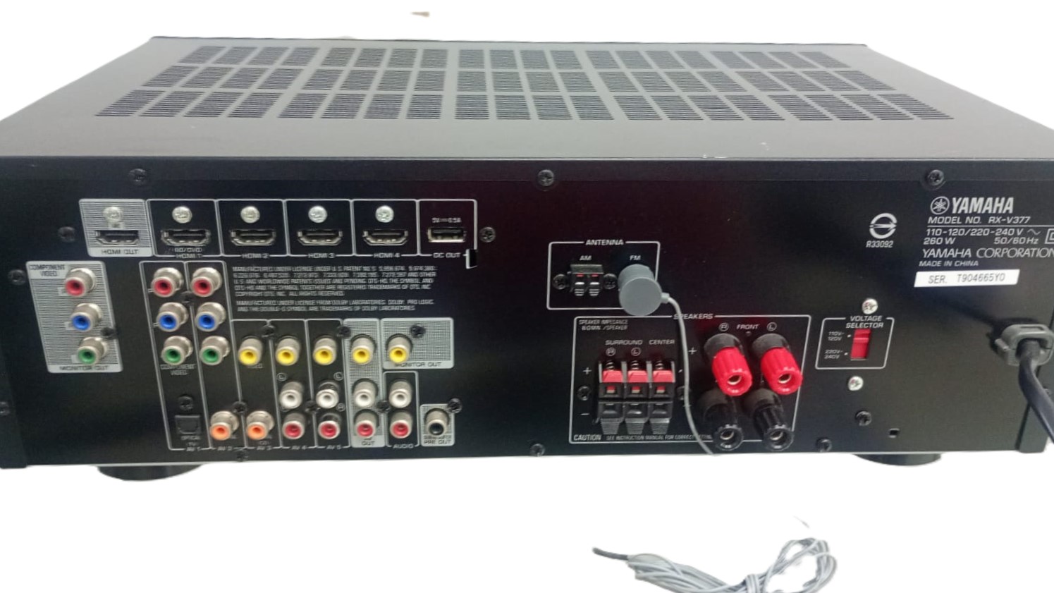 RECEPTOR AV YAMAHA RX-V377 5.1 canales HDMI SONIDO TEATRO - Imagen 3