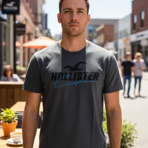 CAMISETA HOLLISTER ESTAMPADO TALLA L