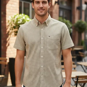 Camisa Tommy Hilfiger Manga Corta Custom Fit Talla S