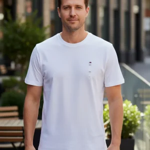 Camiseta Tommy Hilfiger Cuello Redondo Unicolor Blanco M / L / XL / XXL /3XL