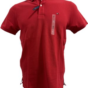 Camiseta Tommy Hilfiger Slim Fit Stretch Tipo Polo ROJO TALLA M