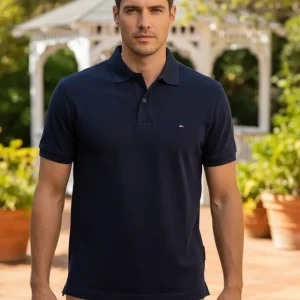 Camiseta Tommy Hilfiger Slim Fit Stretch Tipo Polo AZUL OSCURO TALLA XL