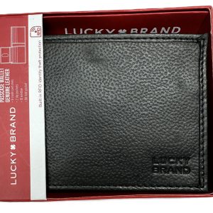 BILLETERA LUCKY BRAND PASSCASE WALLET CUERO PROTECCION RFID