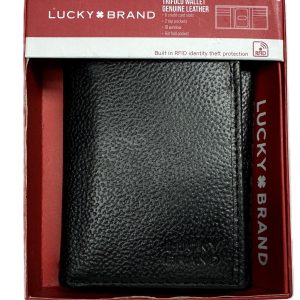 LUCKY BRAND BILLETERA TRIFOLD WALLET CUERO PROTECCION RFID