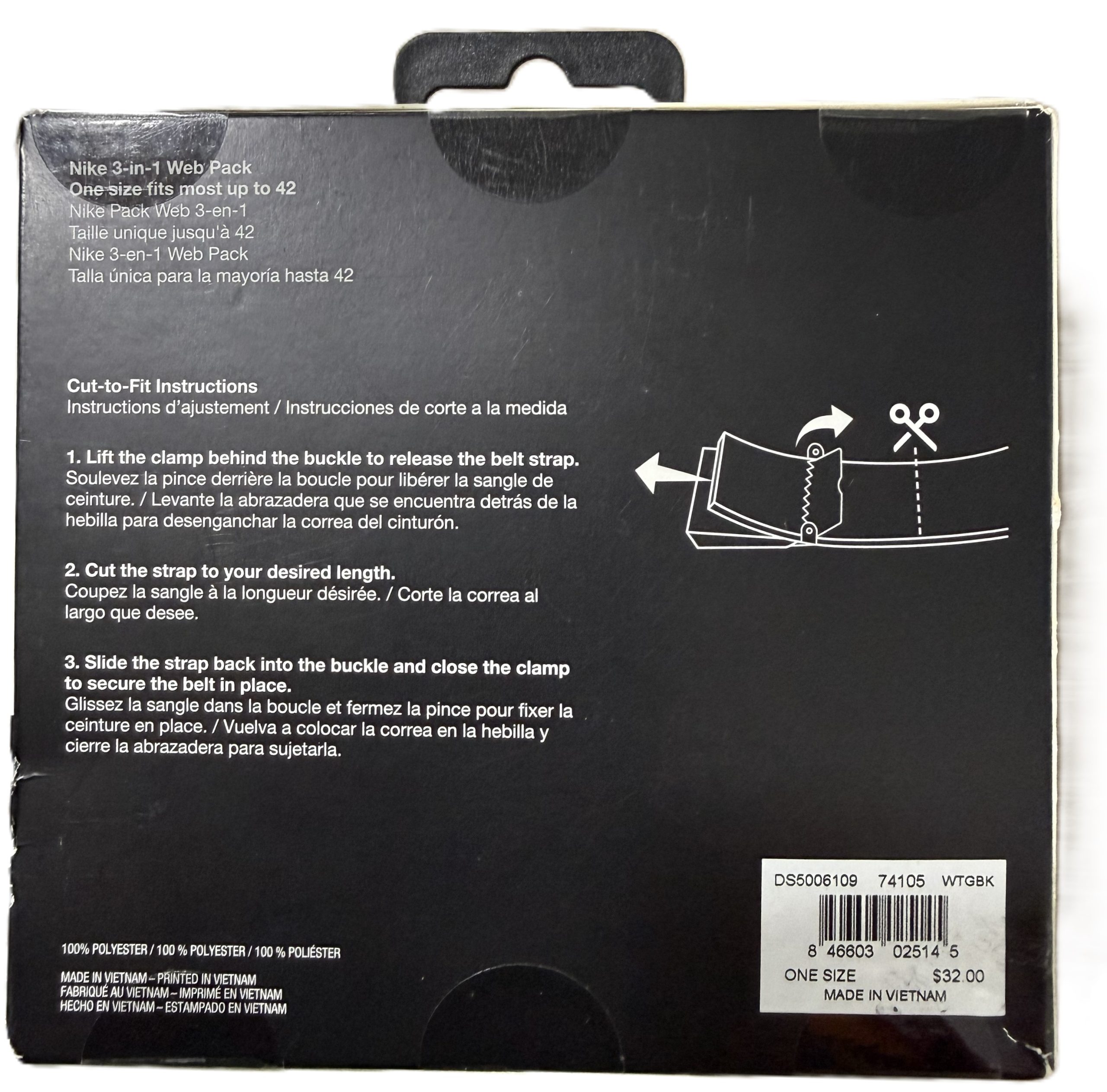 CORREAS NIKE GOLF 3 EN 1 CINTURON INTERCAMBIABLE WEB PACK TALLA UNICA - Imagen 4