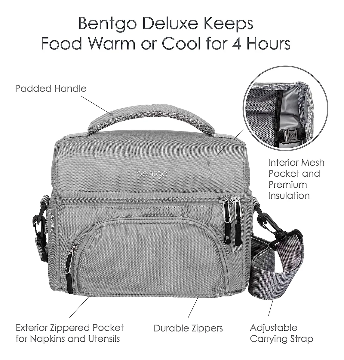 Lonchera Bentgo almuerzo con correa desmontable Deluxe Lunch Bag - Imagen 7