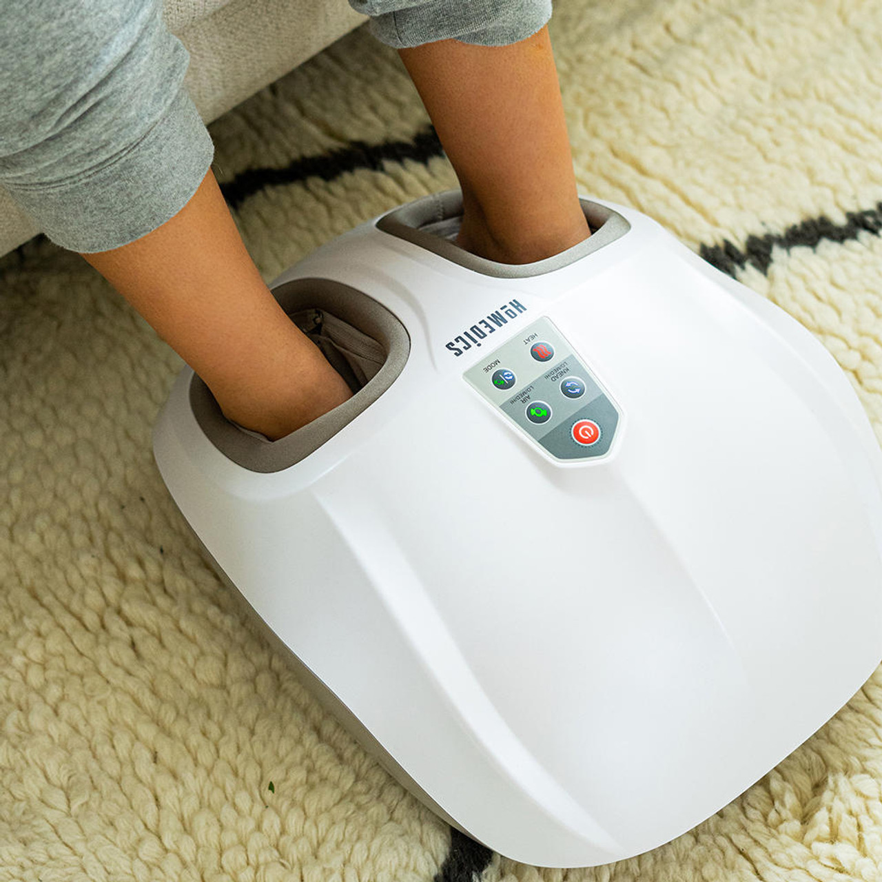 Masajeador Pies Homedics Shiatsu Air 2.0 Con Calor Fms-351hj Blanco 110v - Imagen 8