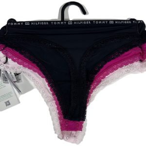 PANTIES TOMMY HILFIGER THONG BORDE ENCAJE X3 TALLA L