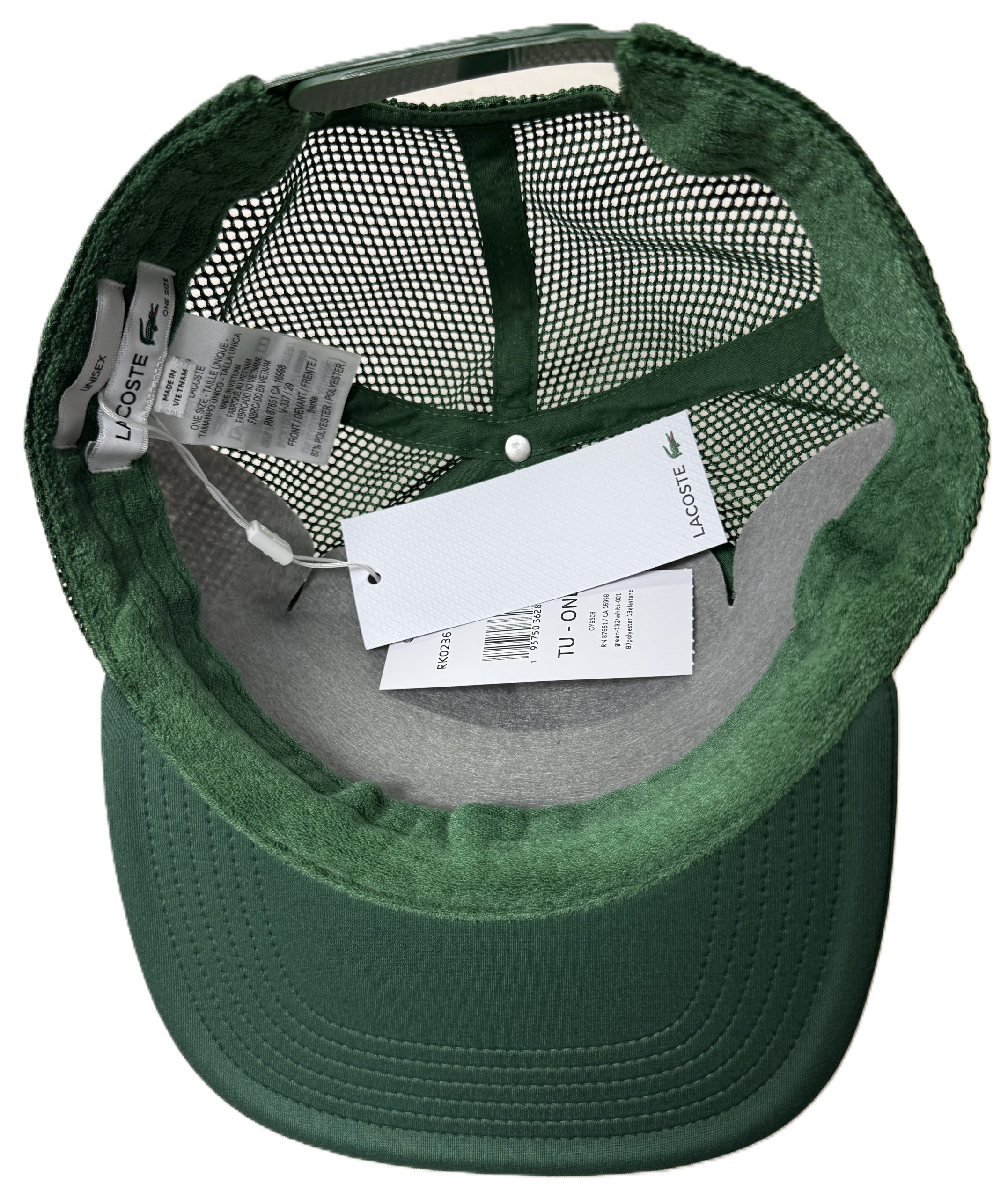 GORRA LACOSTE MALLA NEOPRENO UNISEX RK0236 TALLA UNICA - Imagen 6