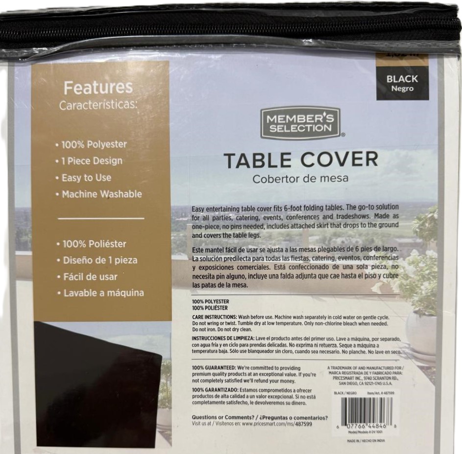 COBERTOR MESA MS MANTEL EVENTOS 182.8X76.2X73.6 CMS - Imagen 9