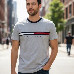 Camiseta Tommy Hilfiger Bordado Regular Fit GRIS XL