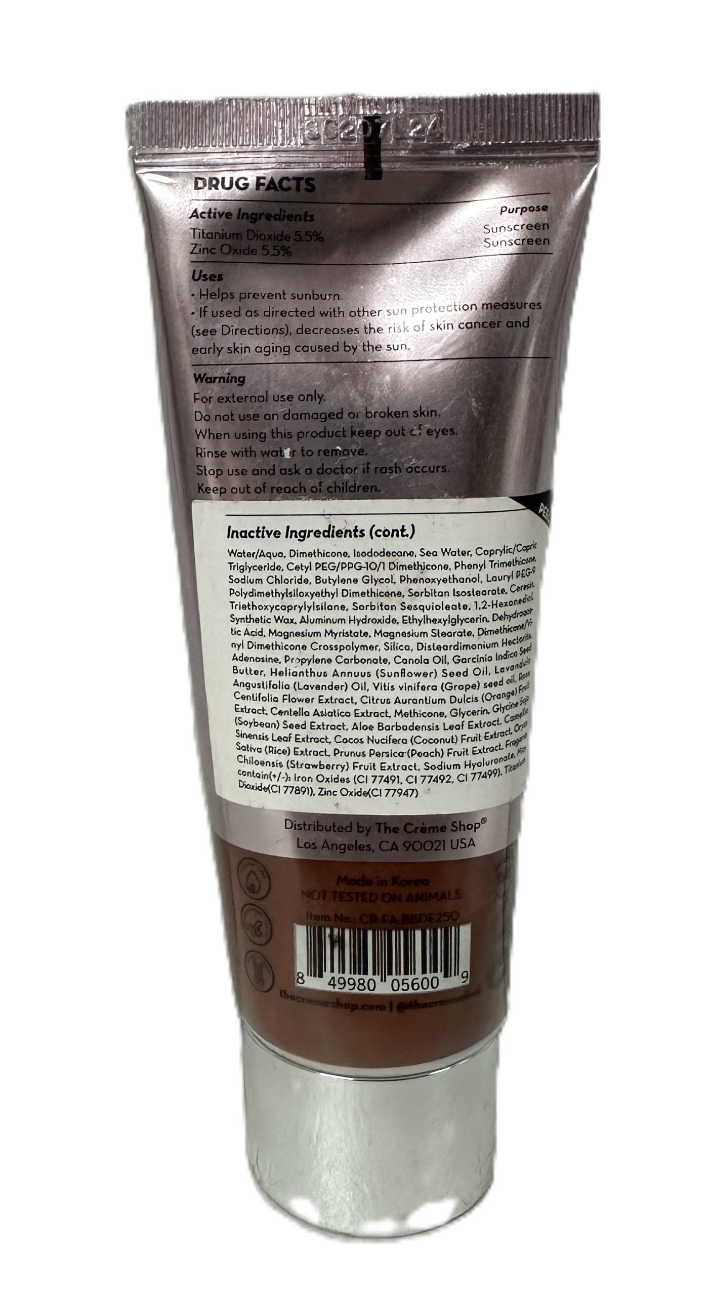 The Crème Shop Cc Base Maquillaje Antiedad Spf 30 Deep 250 - Imagen 2