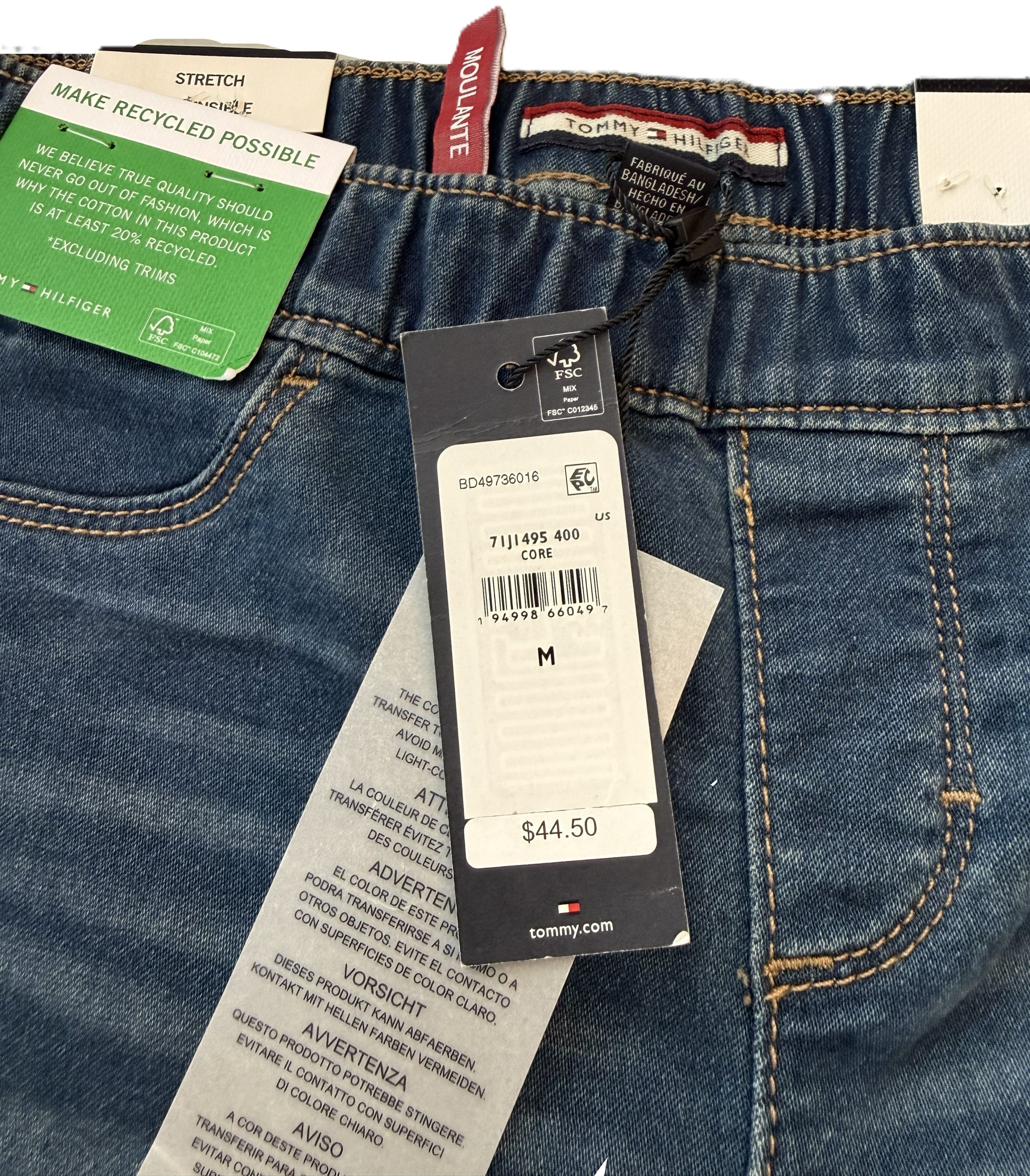 Jean Tommy Hilfiger Skinny Stretch Niñas Talla M 8-10 - Imagen 4
