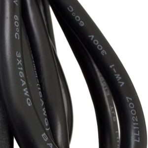 Cable De Poder Baohing 300v 16awg Sjt 60°c Vw-1 2.5metros