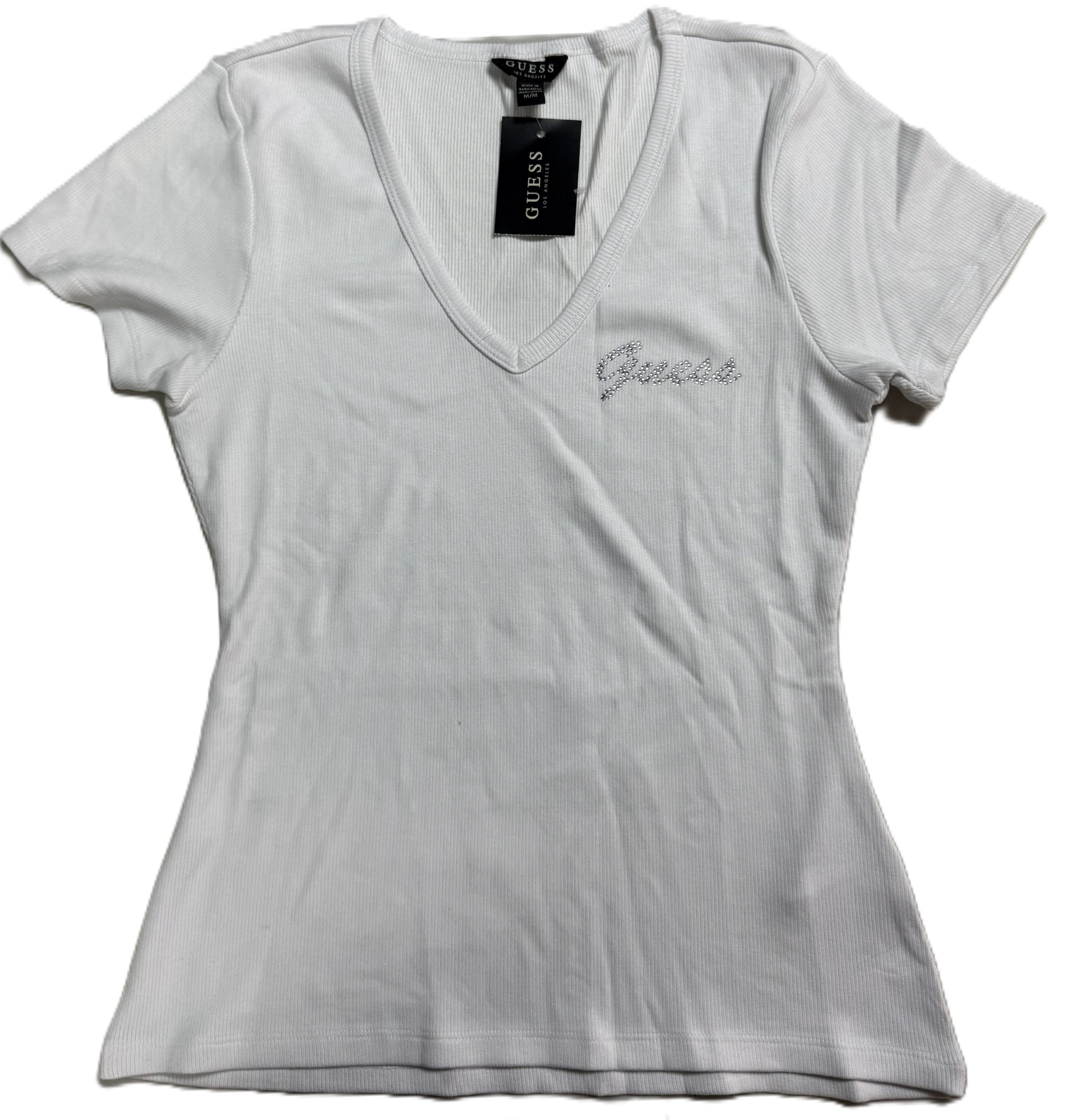 Blusa Guess Mujer Cuello V Logo TALLA M - Imagen 2