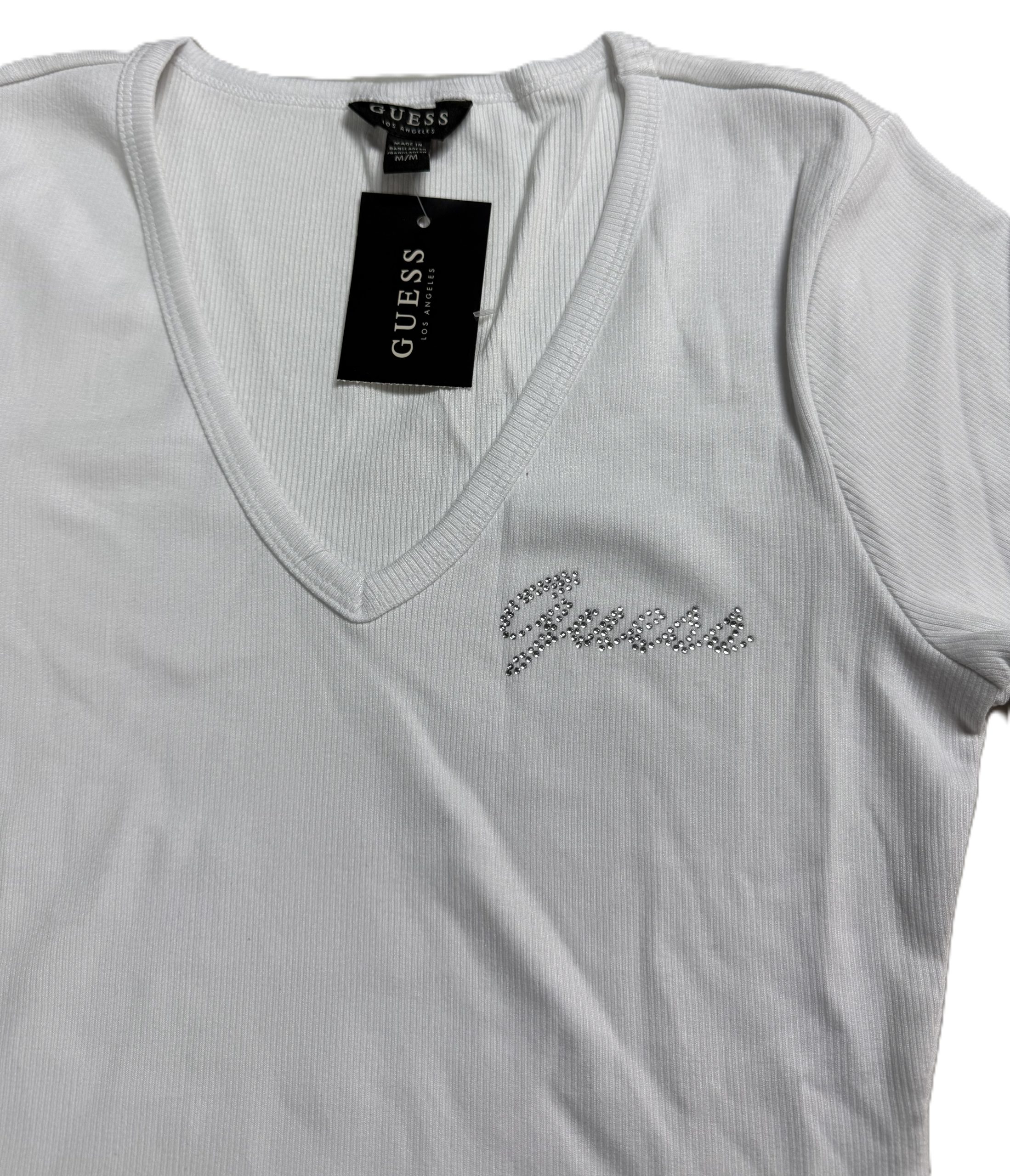 Blusa Guess Mujer Cuello V Logo TALLA M - Imagen 3