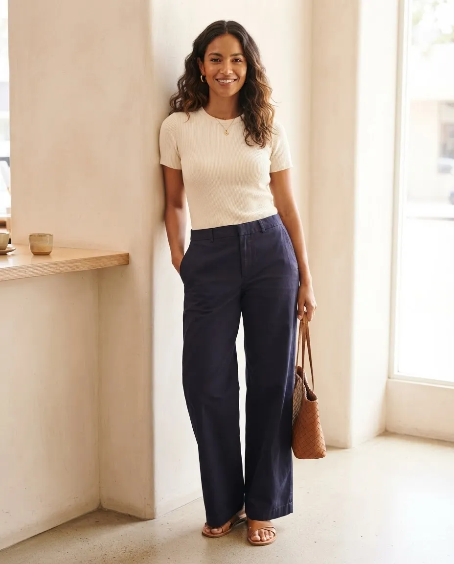 Pantalón H&m Logg Ancho Grande Mujer Talla 14