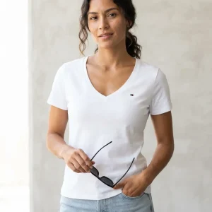 Blusa Tommy Hilfiger Mujer Cuello En V Talla L / XL