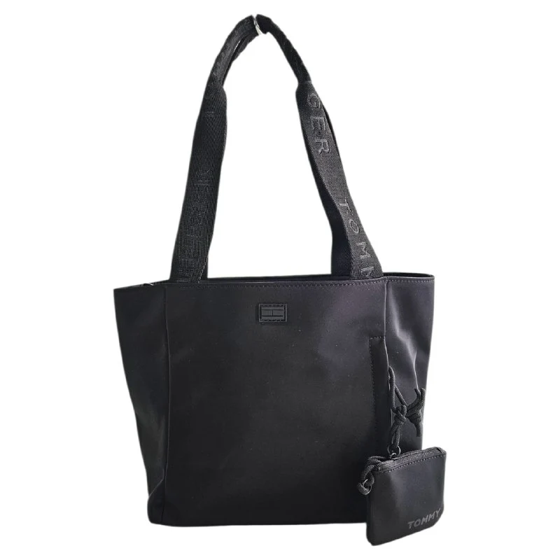 Bolsa Tote Tommy Hilfiger 69j5539 Con Monedero Negro - Imagen 7