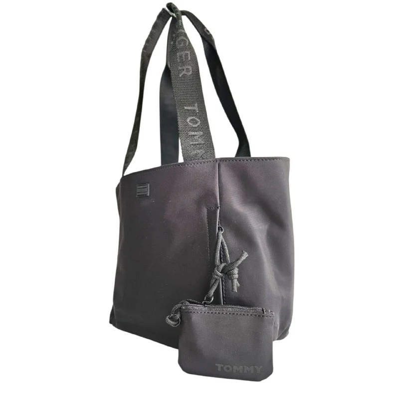 Bolsa Tote Tommy Hilfiger 69j5539 Con Monedero Negro