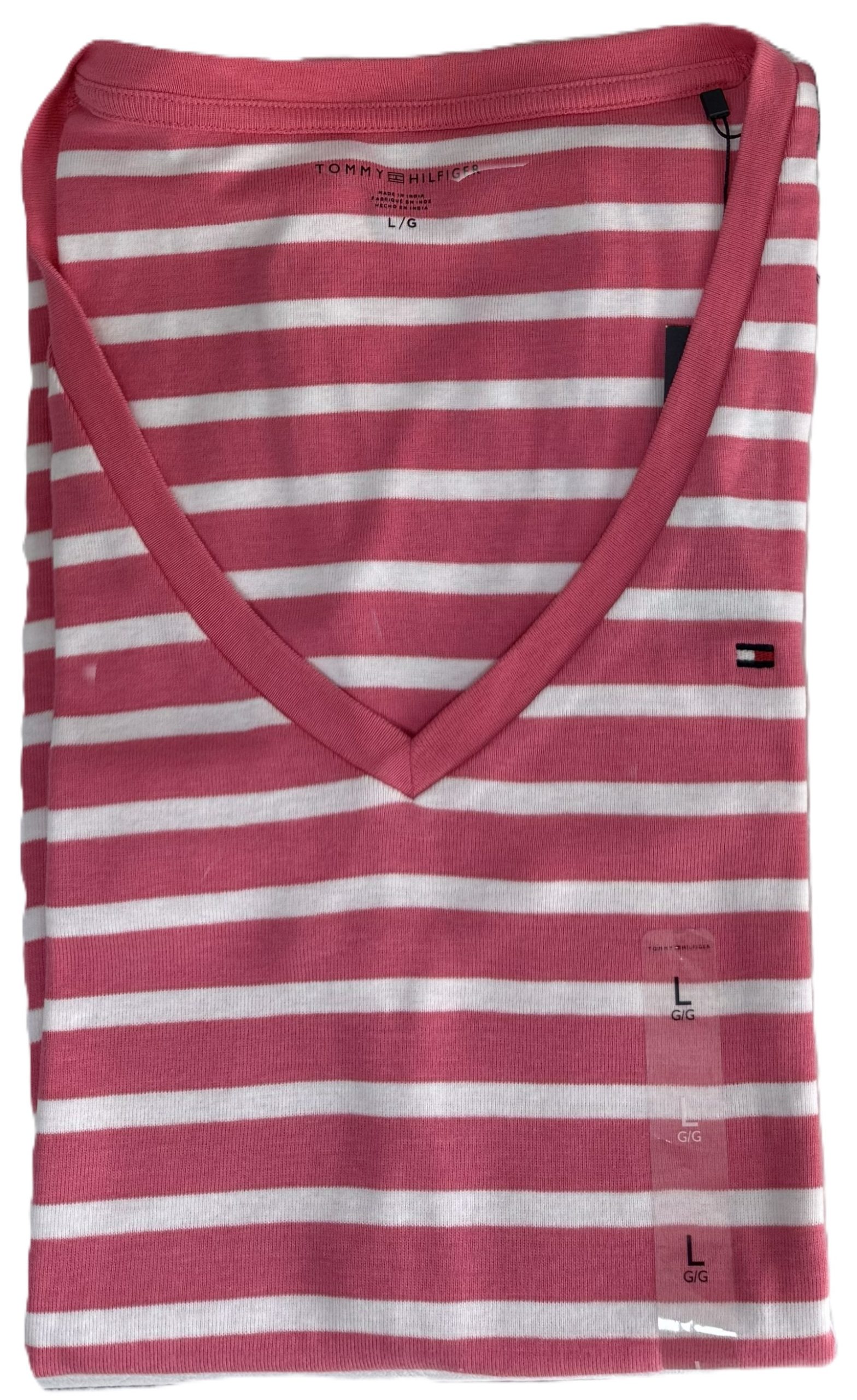 Blusa Tommy Hilfiger Mujer Cuello V Rayas Talla Xl - Imagen 3