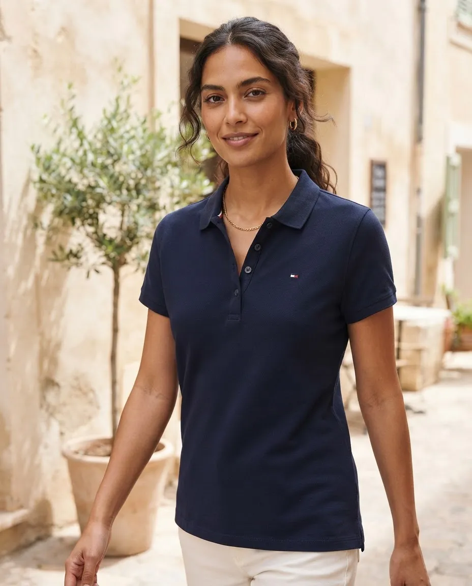 Blusa Tommy Hilfiger Tipo Polo Para Mujer Talla L / XL