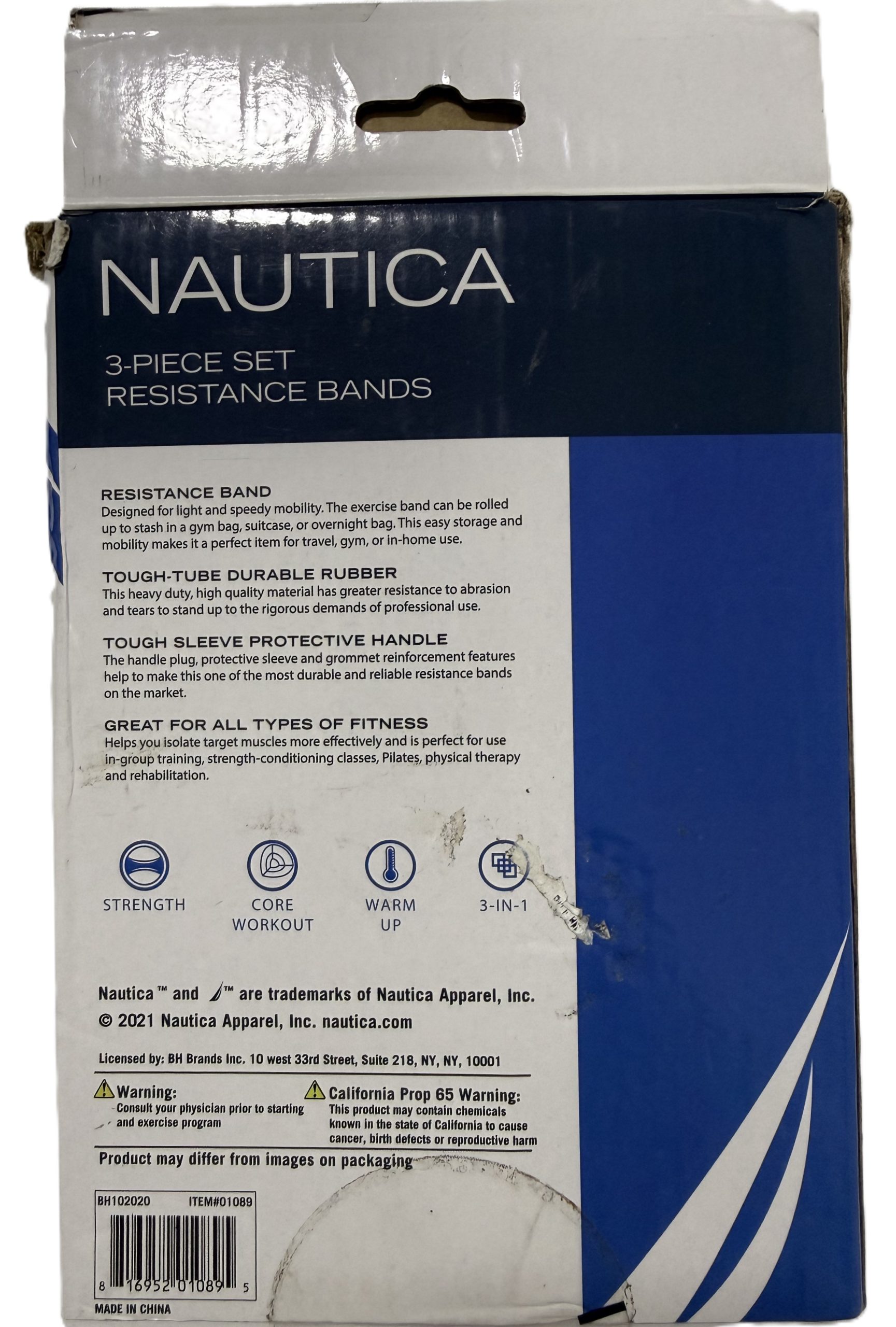 Set De 3 Bandas Elásticas Nautica Gimnasio Ejercicio - Imagen 3