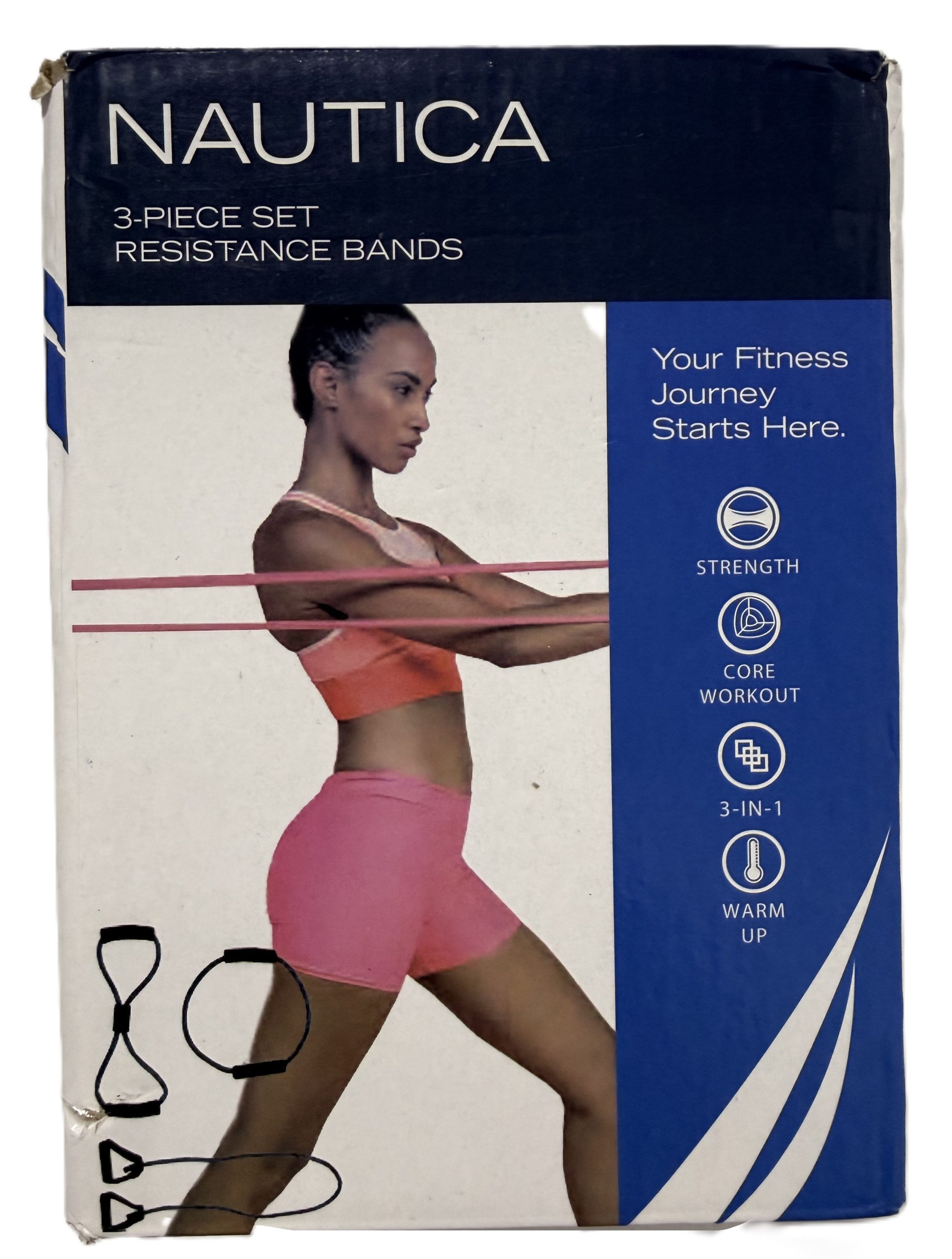 Set De 3 Bandas Elásticas Nautica Gimnasio Ejercicio