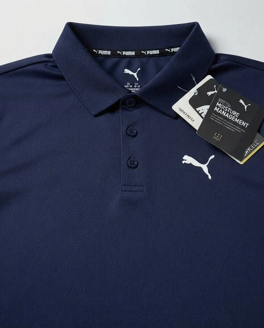 Camiseta Tipo Polo Puma Drycell Para Niños Talla M 10-12 - Imagen 3