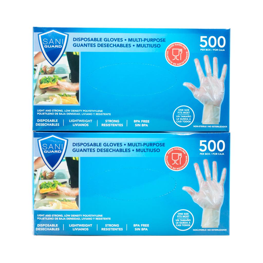 Guantes Desechables Sani Guard Multiusos X1000 Unidades
